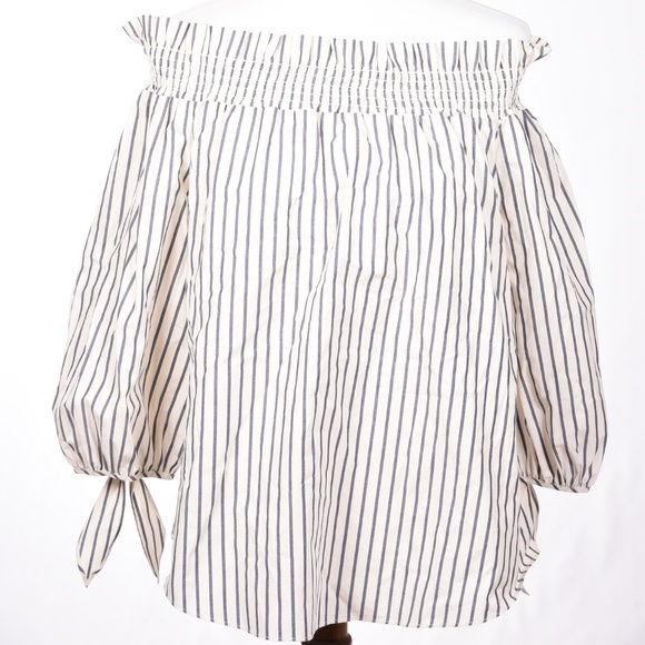 American Living Off-Shoulder Striped Blouse NEW - Picture 1 of 8